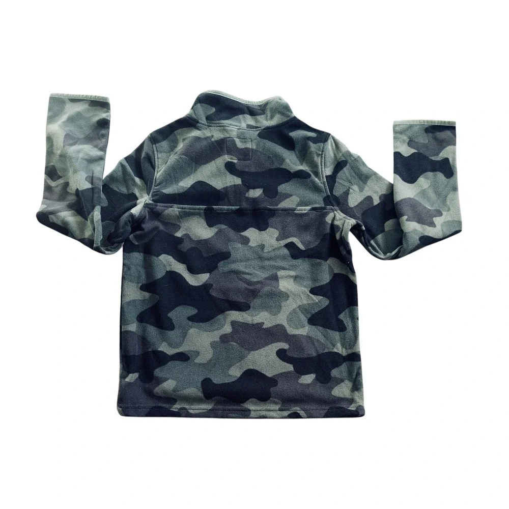 OshKosh B'gosh Kids 14 14A Camo Fleece 1/4 Zip Pullover‎ Sweatshirt Pockets